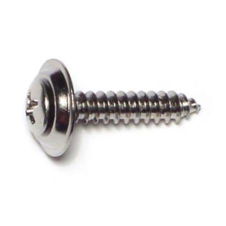 Midwest Fastener Sheet Metal Screw, #10 x 1 in, Chrometint Steel Oval Head Phillips Drive, 15 PK 64071